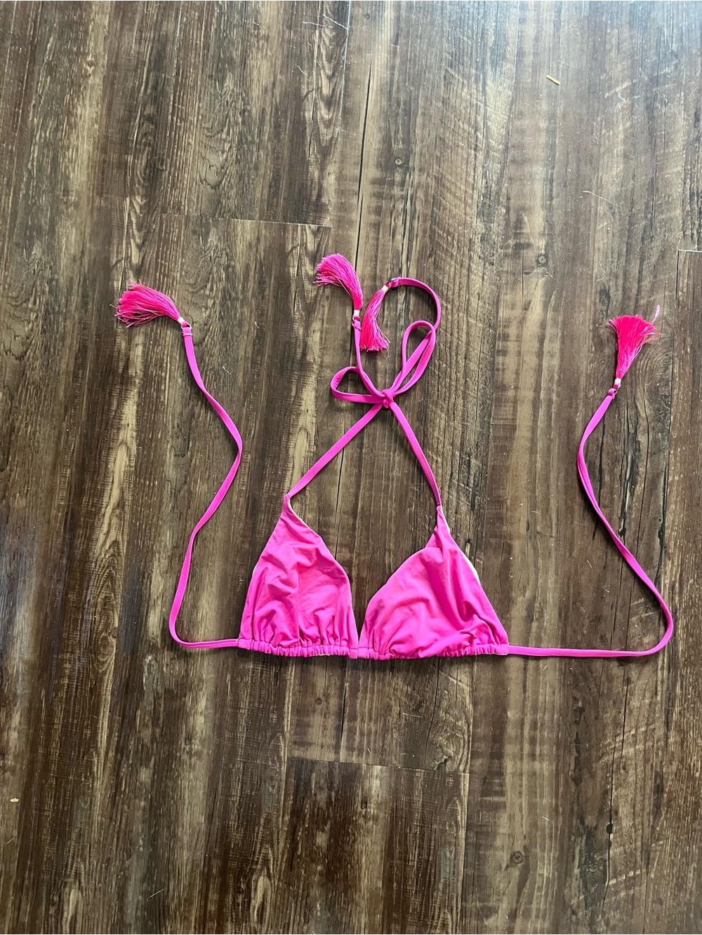 Eberjey Women's Hot Pink Triangle Bikini Top - small
